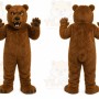 Brown Bear Mascot Costume with Custom Logo