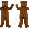 Brown Bear Mascot Costume with Custom Logo