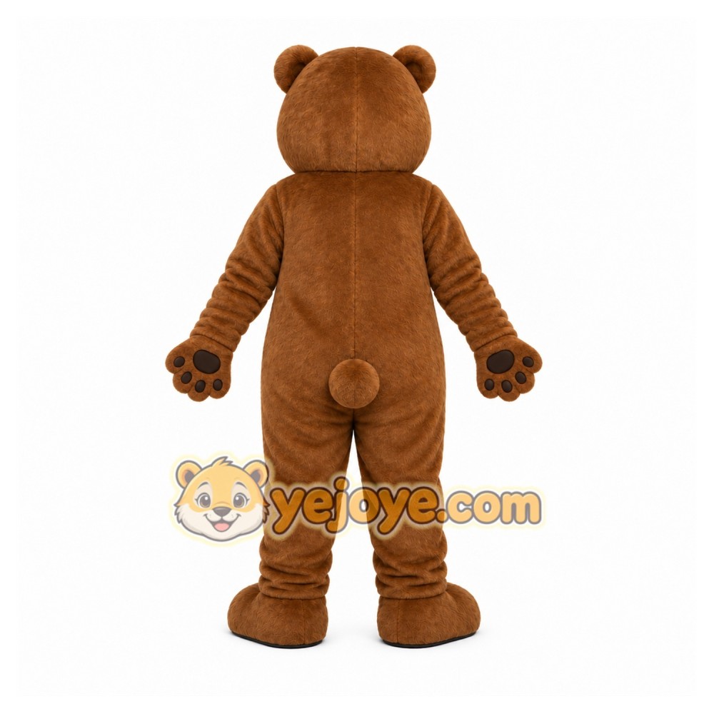 Brown Bear Mascot Costume with Custom Logo Brown Bear Mascot Costume with Custom Logo