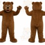Brown Bear Mascot Costume with Custom Logo