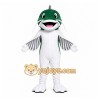 Green Fish Mascot Costume with Custom Logo Green Fish Mascot Costume with Custom Logo