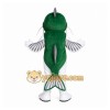 Green Fish Mascot Costume with Custom Logo Green Fish Mascot Costume with Custom Logo
