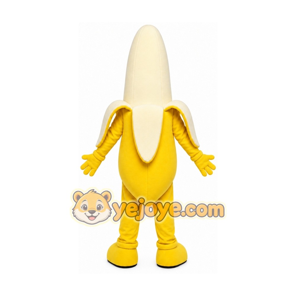Yellow Banana Mascot Costume with Custom Logo Yellow Banana Mascot Costume with Custom Logo