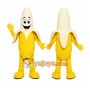 Yellow Banana Mascot Costume with Custom Logo