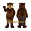 Brown Beaver Mascot Costume with Custom Logo Brown Beaver Mascot Costume with Custom Logo