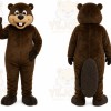 Brown Beaver Mascot Costume with Custom Logo