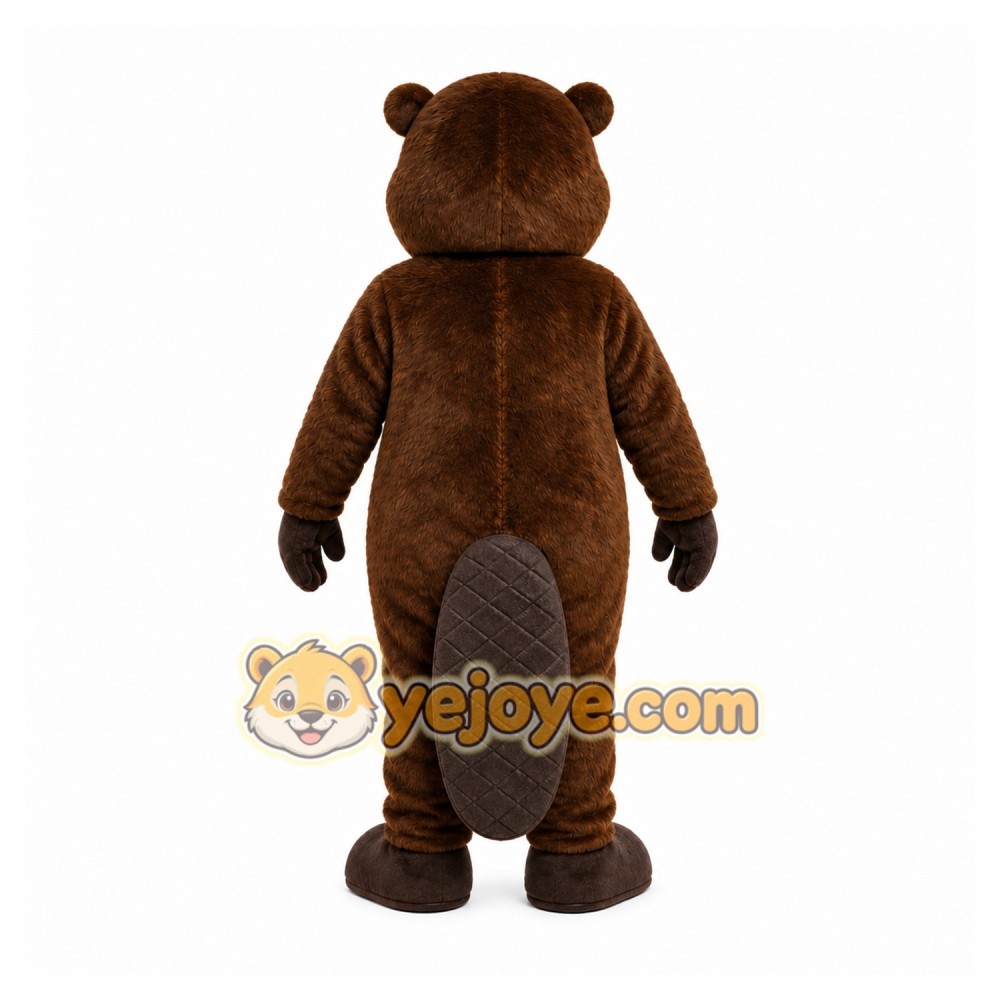Brown Beaver Mascot Costume with Custom Logo Brown Beaver Mascot Costume with Custom Logo