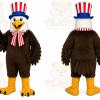 Brown Eagle Mascot Costume with Custom Logo