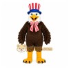 Brown Eagle Mascot Costume with Custom Logo