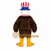 Brown Eagle Mascot Costume with Custom Logo
