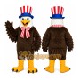 Brown Eagle Mascot Costume with Custom Logo