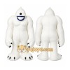White Yeti Mascot Costume with Custom Logo