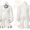 White Yeti Mascot Costume with Custom Logo