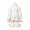 White Yeti Mascot Costume with Custom Logo