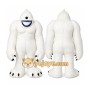 White Yeti Mascot Costume with Custom Logo