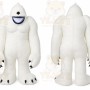 White Yeti Mascot Costume with Custom Logo