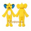Yellow Elephant Mascot Costume with Custom Logo
