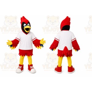 Red Bird Mascot Costume with Custom Logo