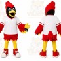 Red Bird Mascot Costume with Custom Logo