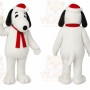White Dog Mascot Costume with Custom Logo