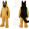 Brown Dog Mascot Costume with Custom Logo