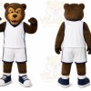 Brown Bear Mascot Costume with Custom Logo