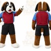 Brown Dog Mascot Costume with Custom Logo