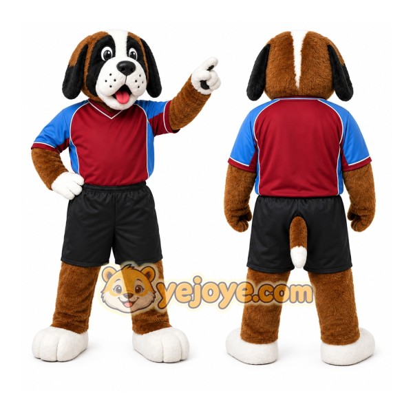 Brown Dog Mascot Costume with Custom Logo