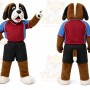 Brown Dog Mascot Costume with Custom Logo