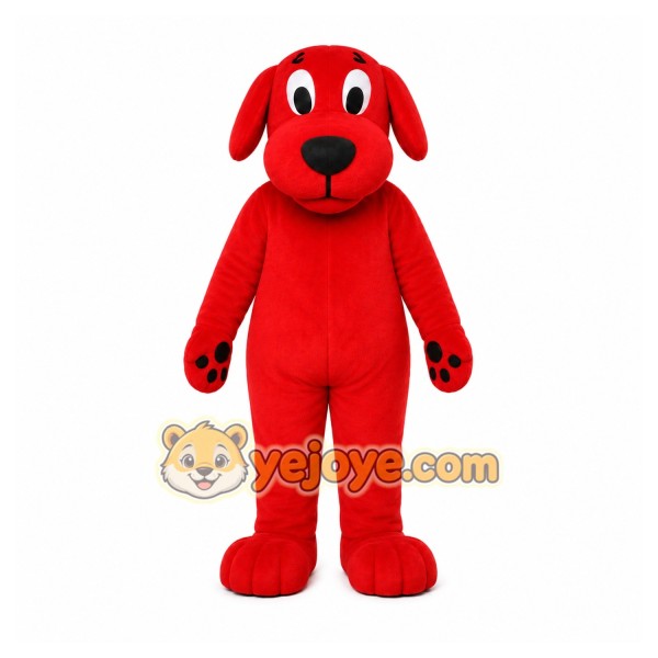 Red Dog Mascot Costume with Custom Logo Red Dog Mascot Costume with Custom Logo