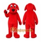 Red Dog Mascot Costume with Custom Logo