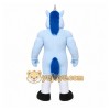 Blue Unicorn Mascot Costume with Custom Logo