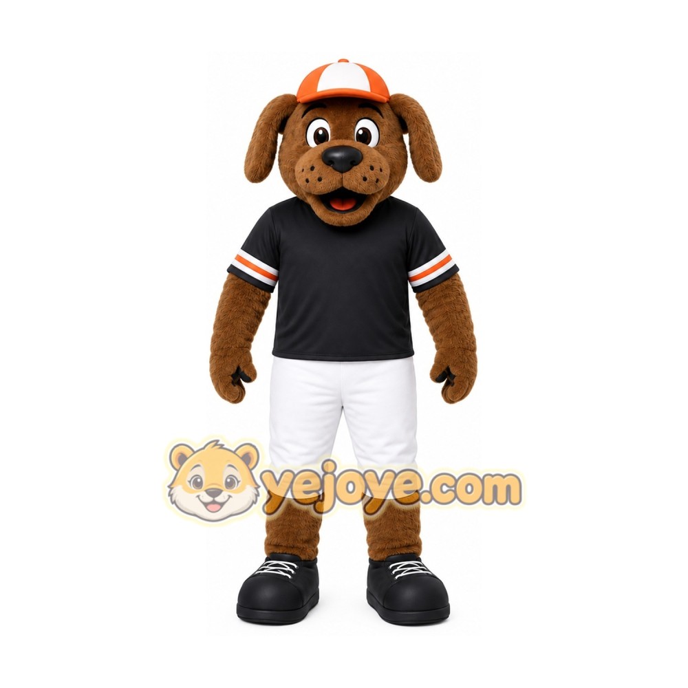 Brown Dog Mascot Costume with Custom Logo Brown Dog Mascot Costume with Custom Logo