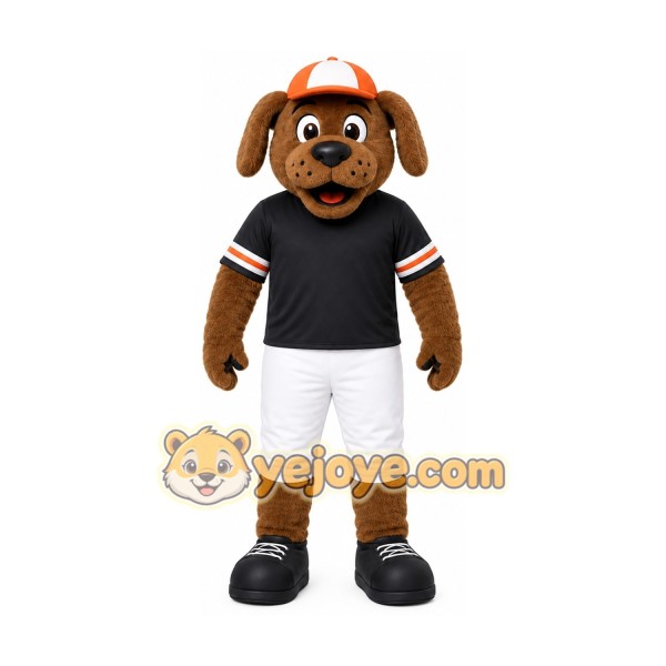Brown Dog Mascot Costume with Custom Logo Brown Dog Mascot Costume with Custom Logo