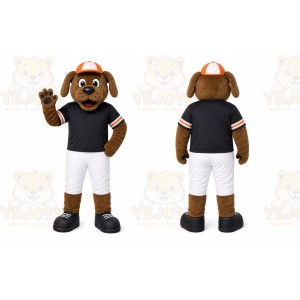 Brown Dog Mascot Costume with Custom Logo