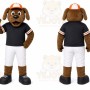 Brown Dog Mascot Costume with Custom Logo
