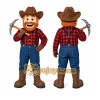 Red Lumberjack Mascot Costume with Custom Logo