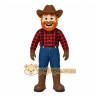 Red Lumberjack Mascot Costume with Custom Logo