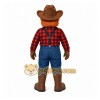 Red Lumberjack Mascot Costume with Custom Logo
