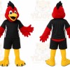 Red Bird Mascot Costume with Custom Logo