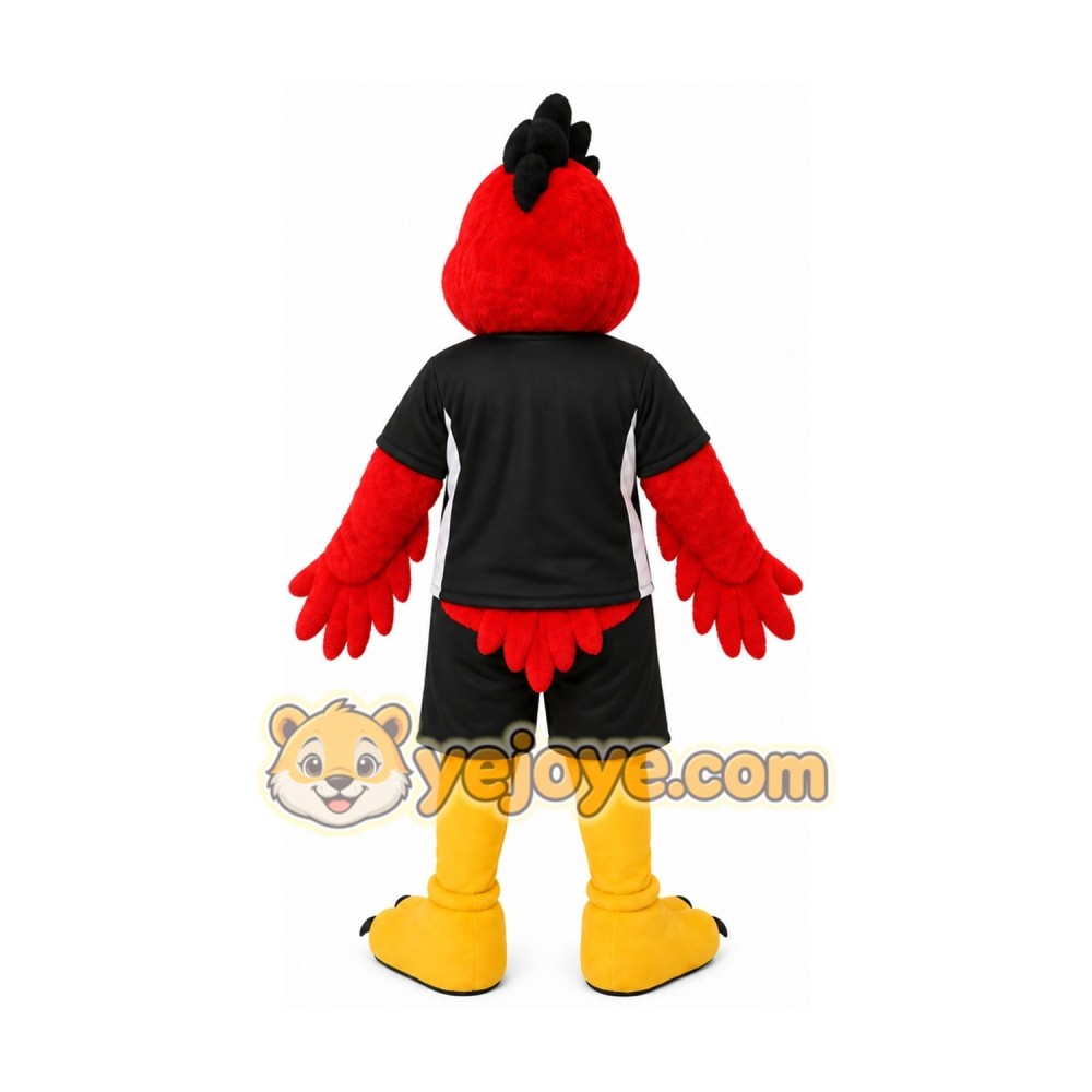 Red Bird Mascot Costume with Custom Logo