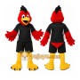Red Bird Mascot Costume with Custom Logo