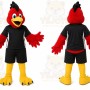 Red Bird Mascot Costume with Custom Logo