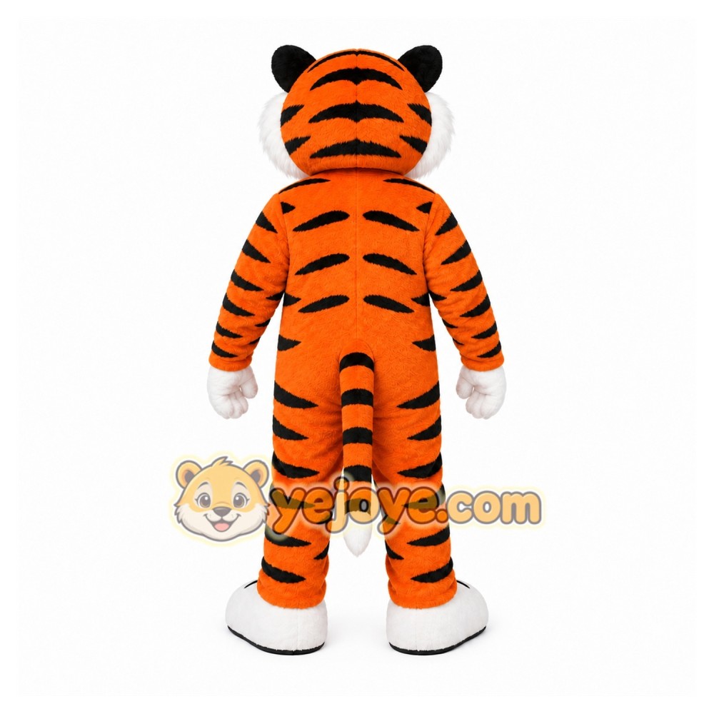Orange Tiger Mascot Costume with Custom Logo Orange Tiger Mascot Costume with Custom Logo