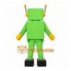 Green Robot Mascot Costume with Custom Logo