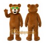 Brown Bear Mascot Costume with Custom Logo
