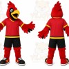 Red Bird Mascot Costume with Custom Logo