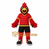 Red Bird Mascot Costume with Custom Logo