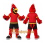 Red Bird Mascot Costume with Custom Logo