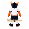 Black Bull Mascot Costume with Custom Logo
